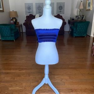 velvet crop top/bandeau